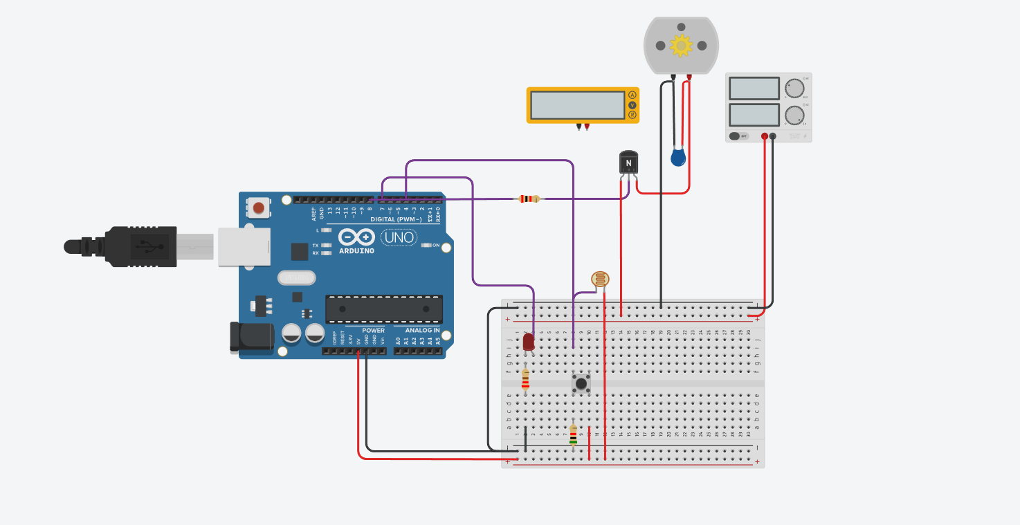 Light-Controlled Motor Prototype screenshot