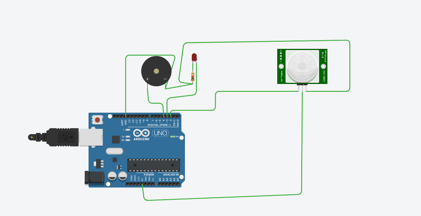 Motion Alarm with Buzzer and Servo screenshot