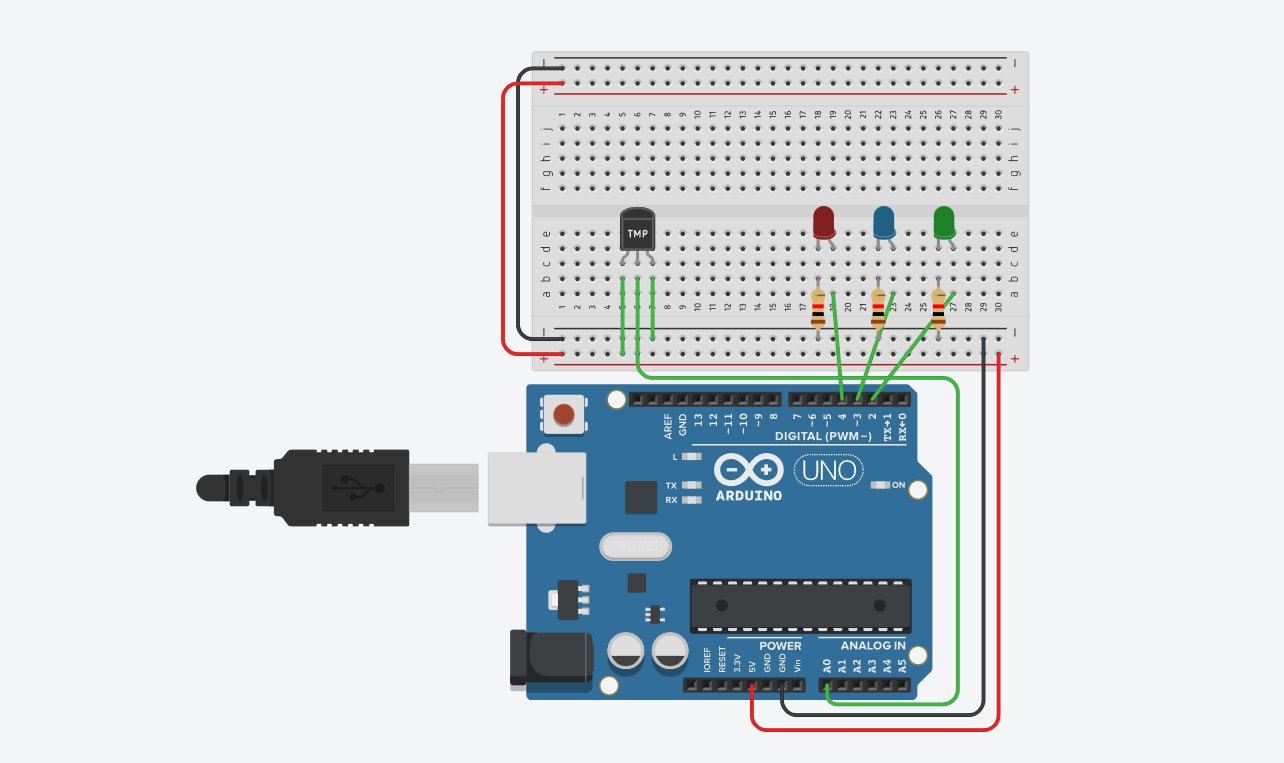 Temperature Indicator with LEDs screenshot